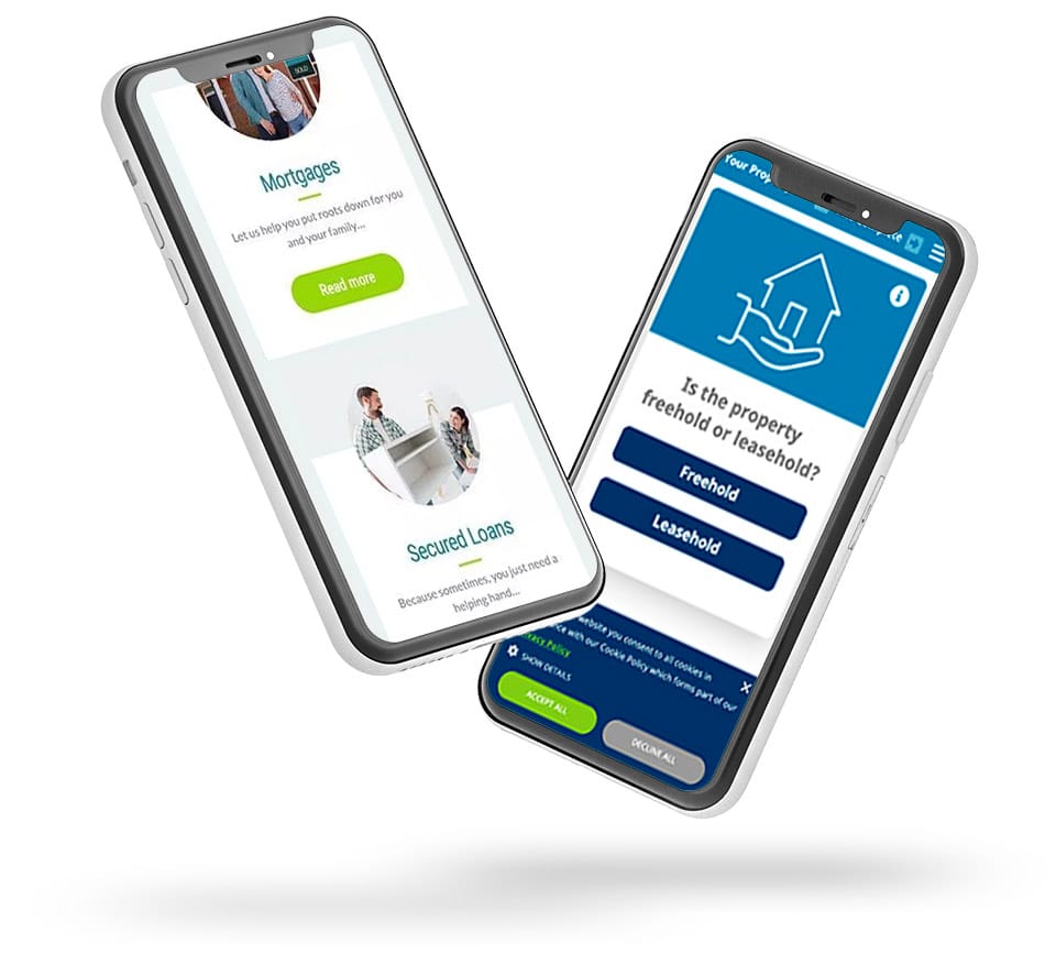 Financial services responsive web design