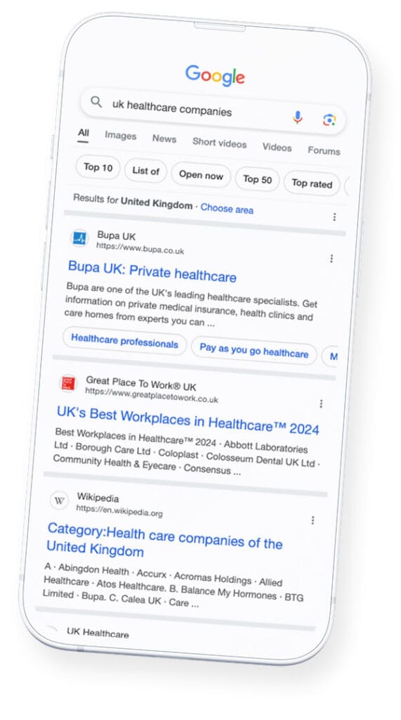 web design and seo for healthcare services